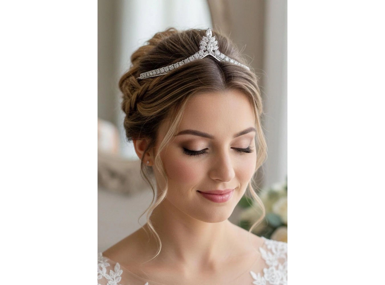 Zirkon Taşlı Gelin/Kına/Nişan/Söz Tasarım Taç