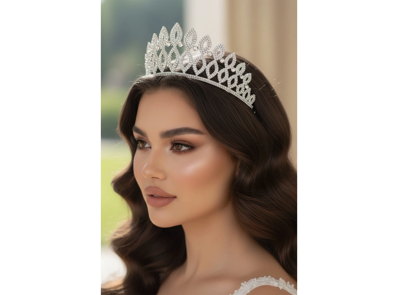 Zirkon Taşlı Gelin/Kına/Nişan/Söz Tasarım Taç