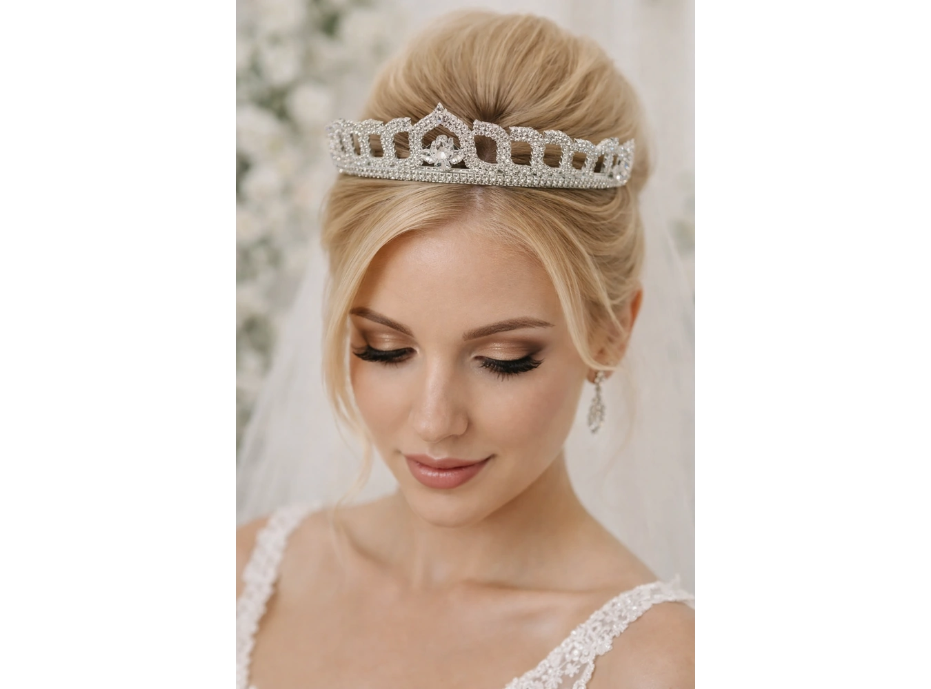Zirkon Taşlı Gelin/Kına/Nişan/Söz Tasarım Taç