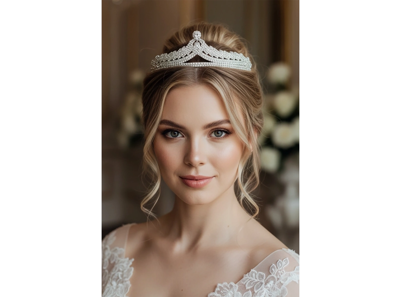 Zirkon Taşlı Gelin/Kına/Nişan/Söz Tasarım Taç