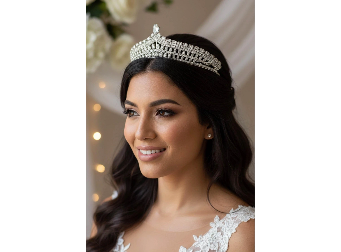 Zirkon Taşlı Gelin/Kına/Nişan/Söz Tasarım Taç