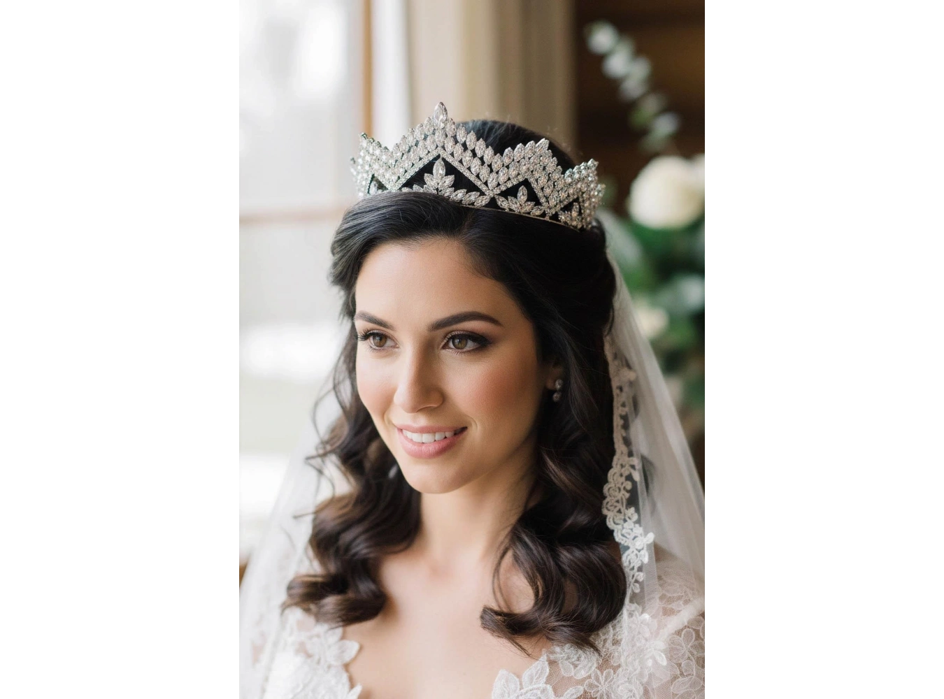 Zirkon Taşlı Gelin/Kına/Nişan/Söz Tasarım Taç