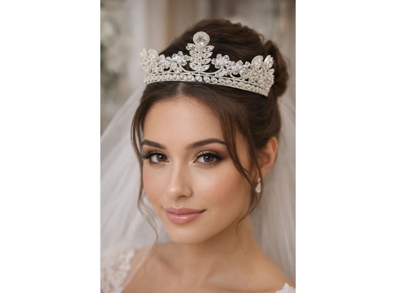 Zirkon Taşlı Gelin/Kına/Nişan/Söz Tasarım Taç