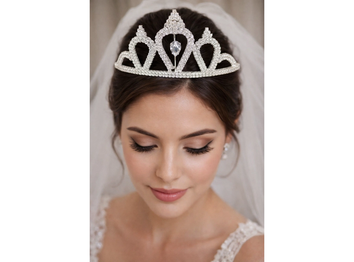 Zirkon Taşlı Gelin/Kına/Nişan/Söz Tasarım Taç