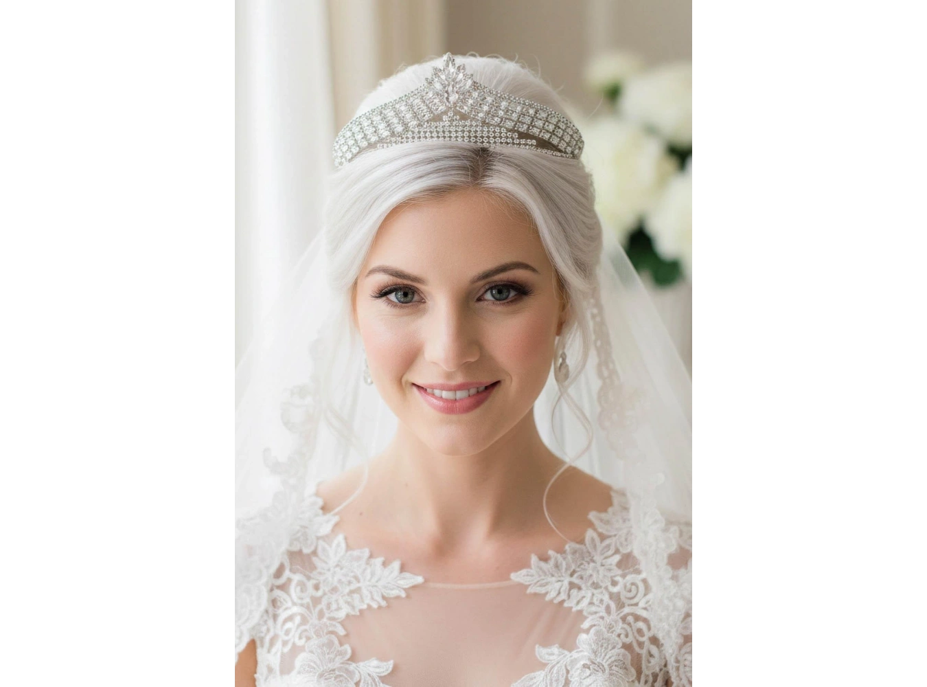 Zirkon Taşlı Gelin/Kına/Nişan/Söz Tasarım Taç