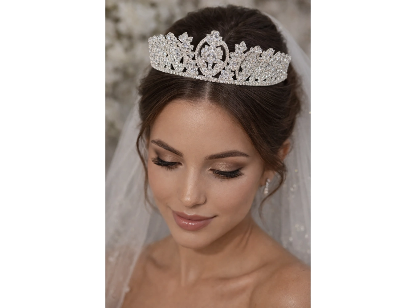 Zirkon Taşlı Gelin/Kına/Nişan/Söz Tasarım Taç