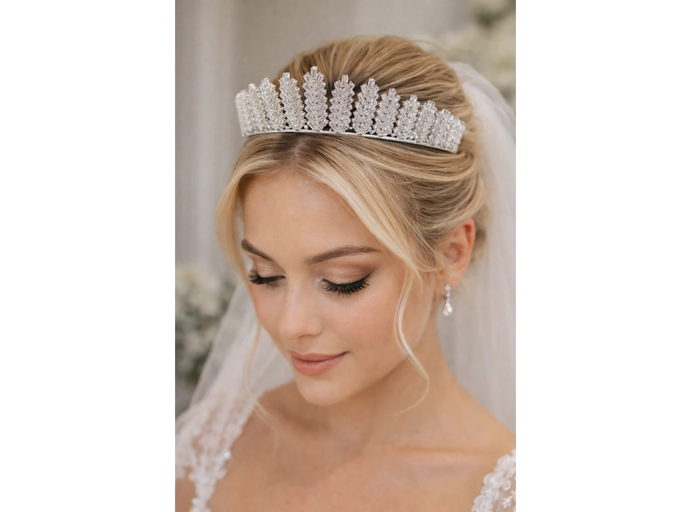 Zirkon Taşlı Gelin/Kına/Nişan/Söz Tasarım Taç