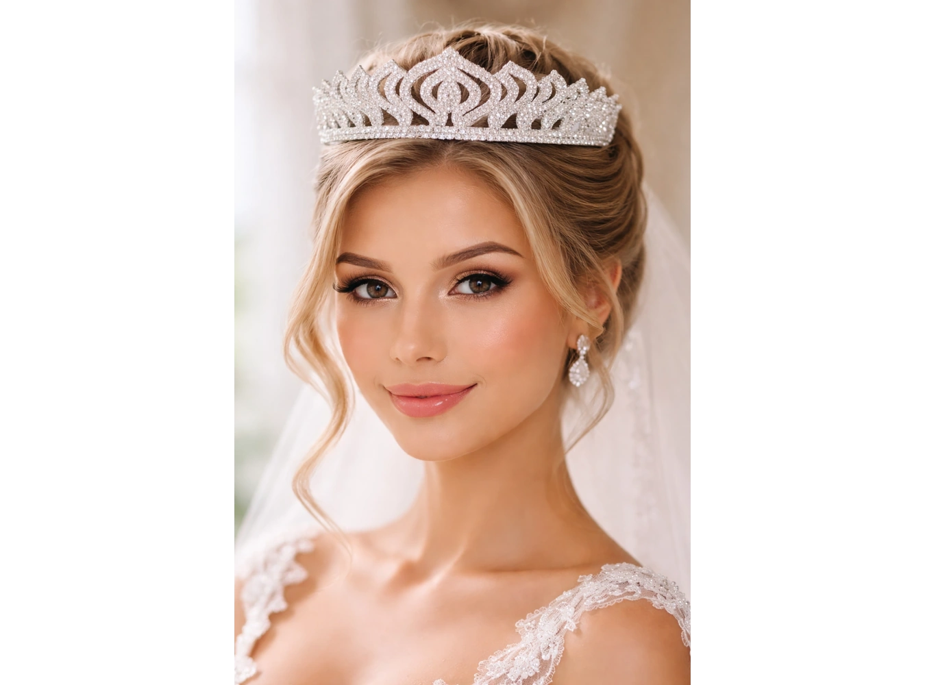 Zirkon Taşlı Gelin/Kına/Nişan/Söz Tasarım Taç