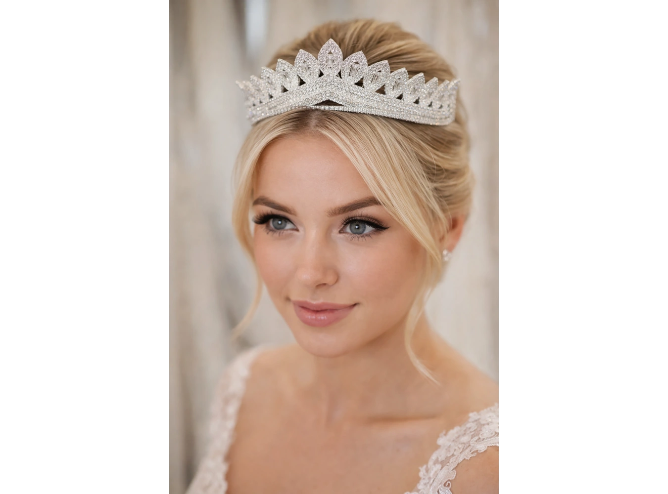 Zirkon Taşlı Gelin/Kına/Nişan/Söz Tasarım Taç