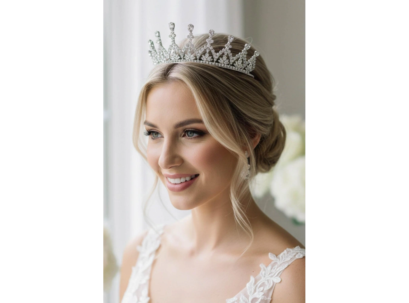 Zirkon Taşlı Gelin/Kına/Nişan/Söz Tasarım Taç