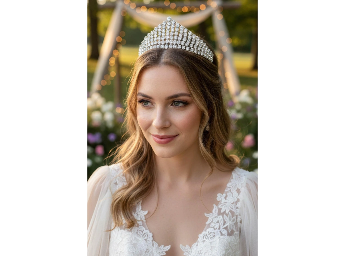 Zirkon Taşlı Gelin/Kına/Nişan/Söz Tasarım Taç