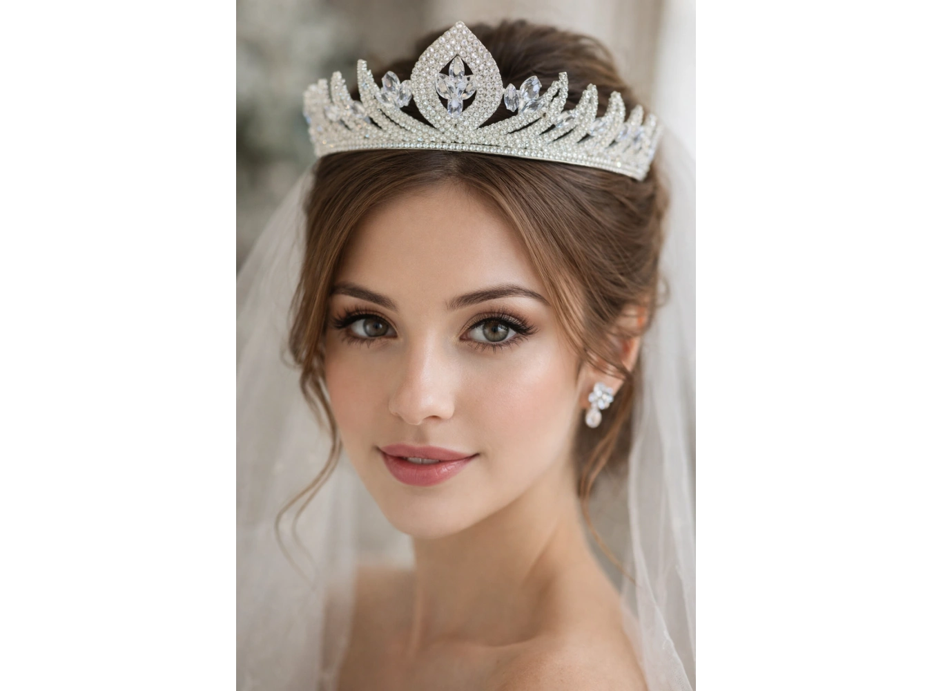 Zirkon Taşlı Gelin/Kına/Nişan/Söz Tasarım Taç