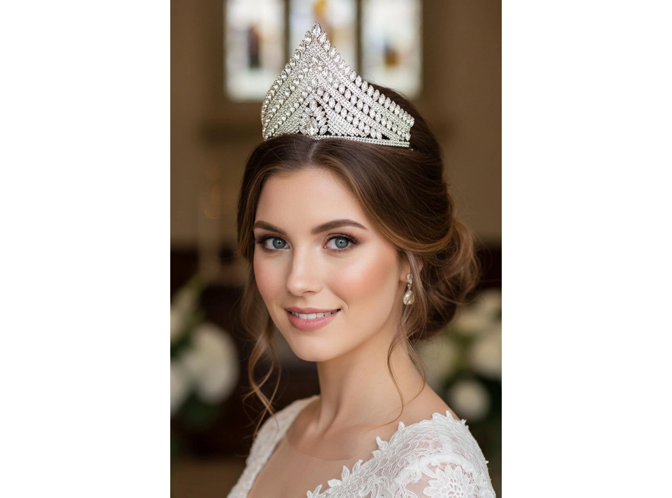 Zirkon Taşlı Gelin/Kına/Nişan/Söz Tasarım Taç