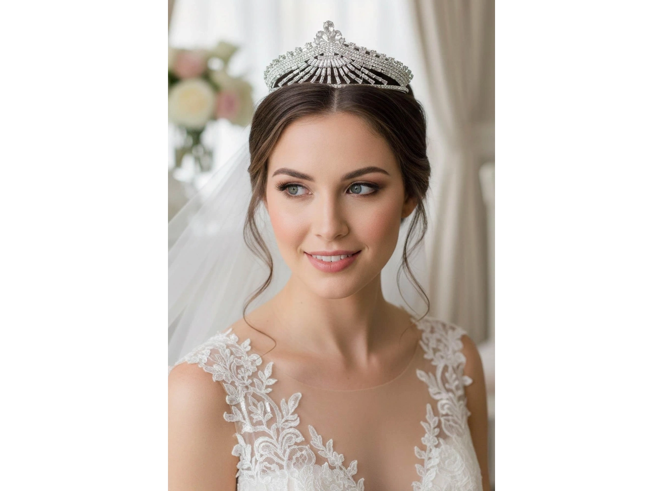 Zirkon Taşlı Gelin/Kına/Nişan/Söz Tasarım Taç