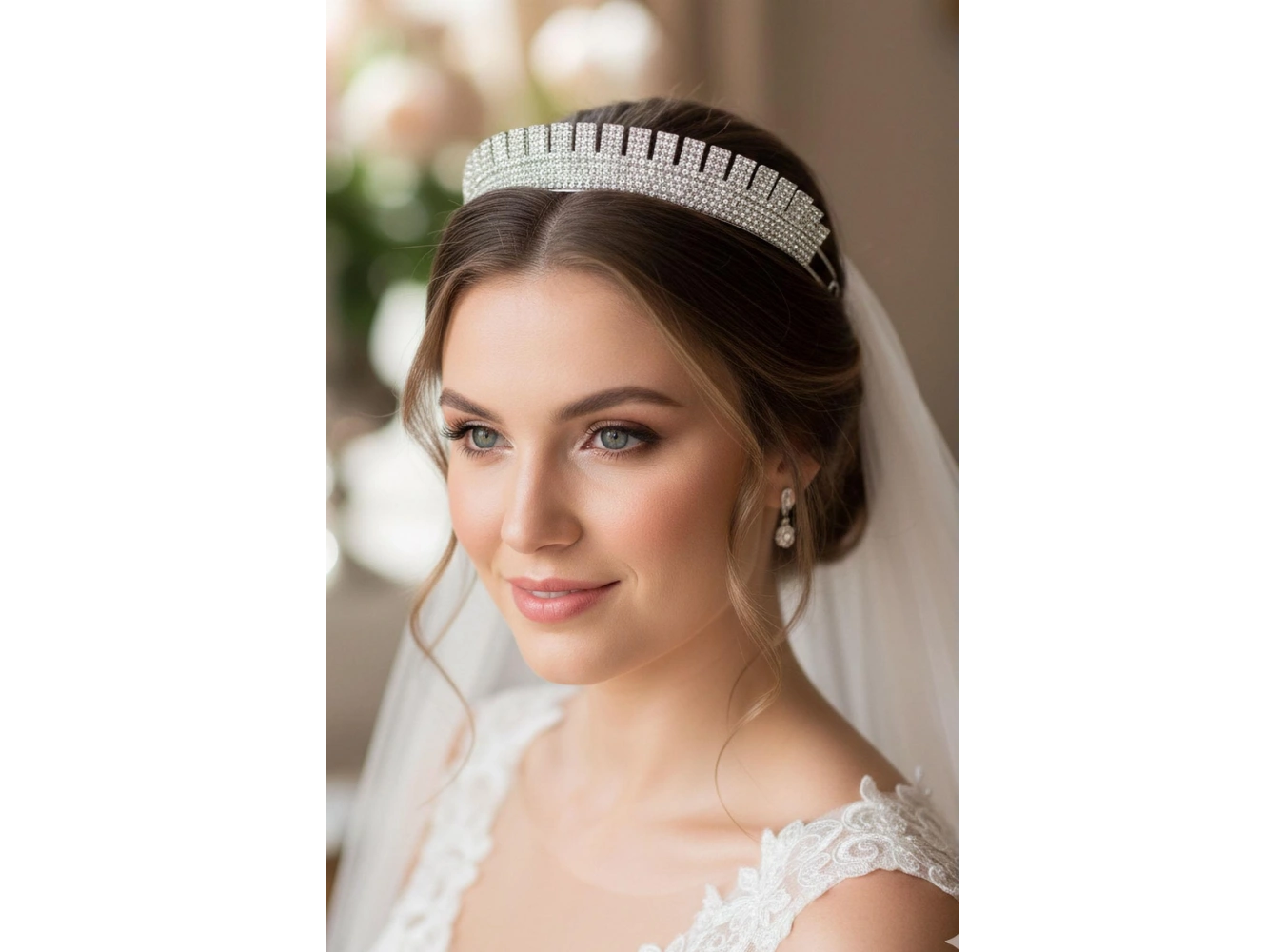 Zirkon Taşlı Gelin/Kına/Nişan/Söz Tasarım Taç