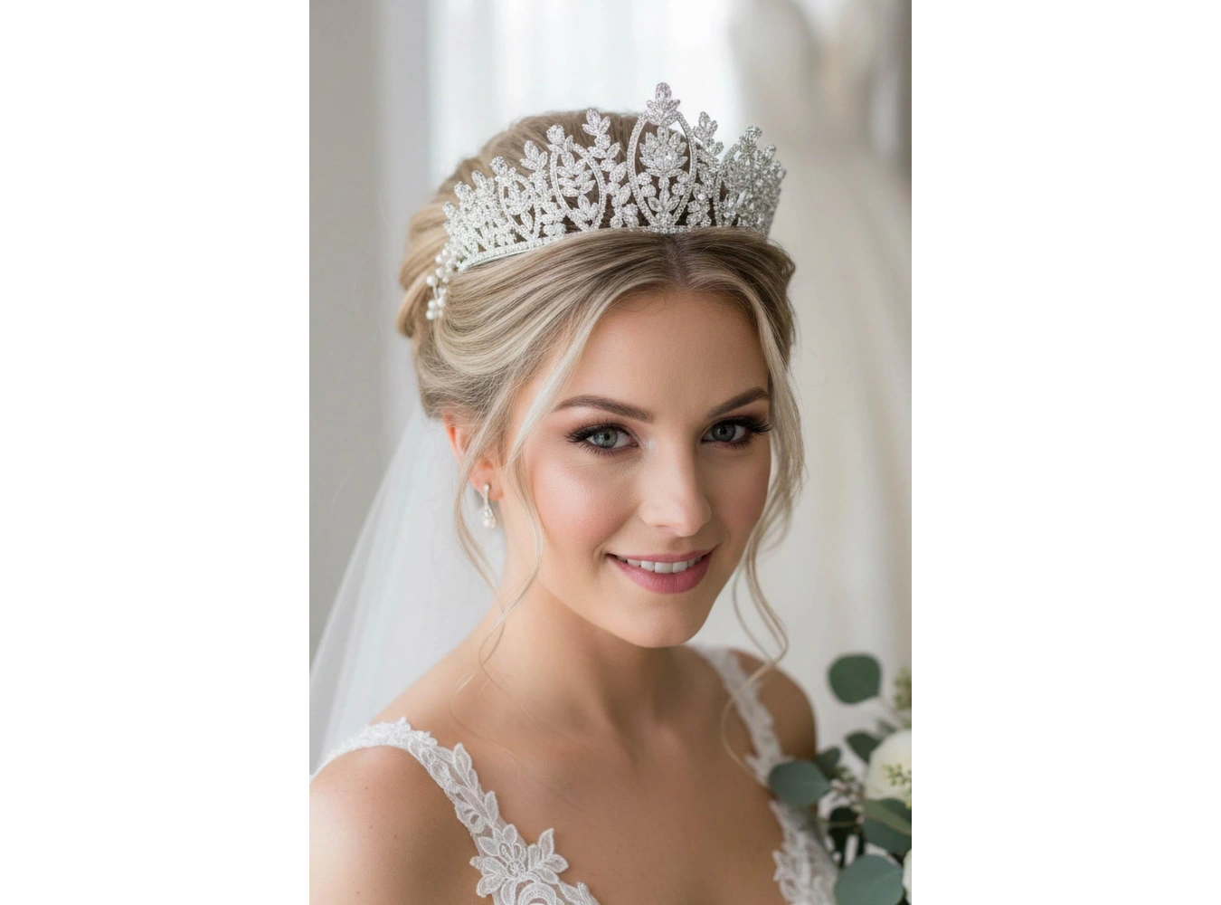 Zirkon Taşlı Gelin/Kına/Nişan/Söz Tasarım Taç