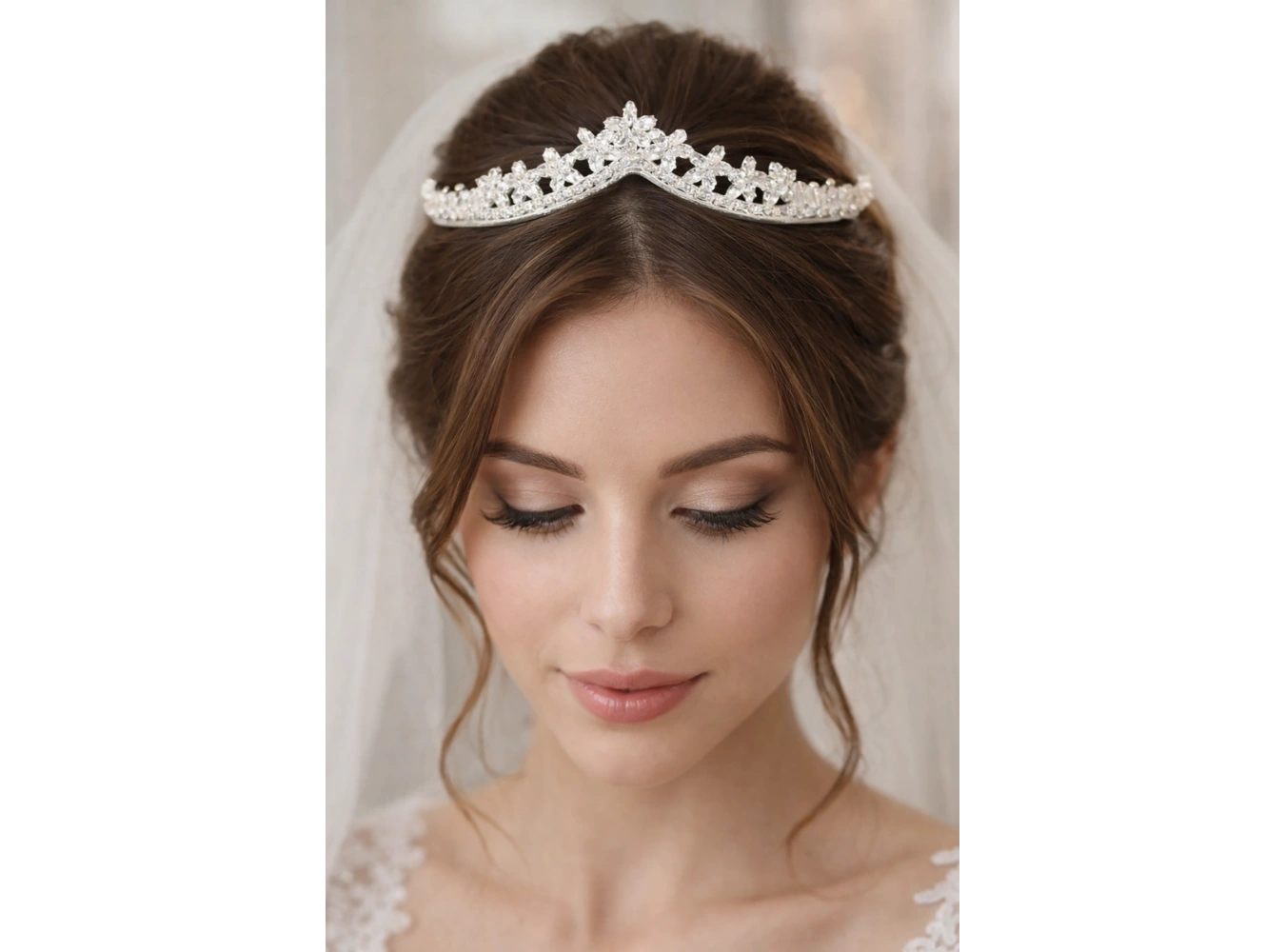 Zirkon Taşlı Gelin/Kına/Nişan/Söz Tasarım Taç