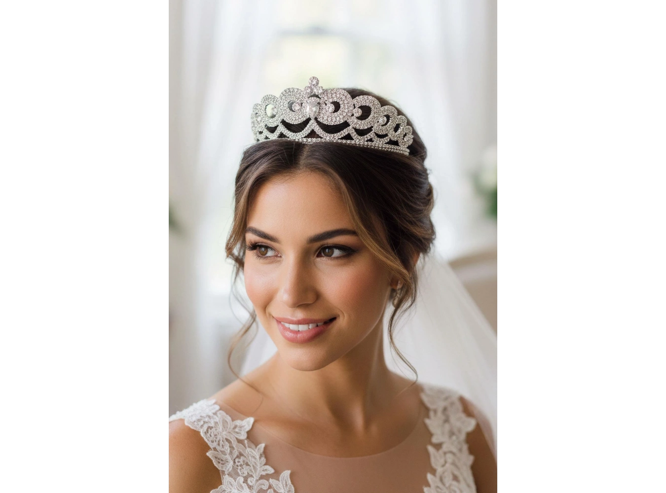 Zirkon Taşlı Gelin/Kına/Nişan/Söz Tasarım Taç