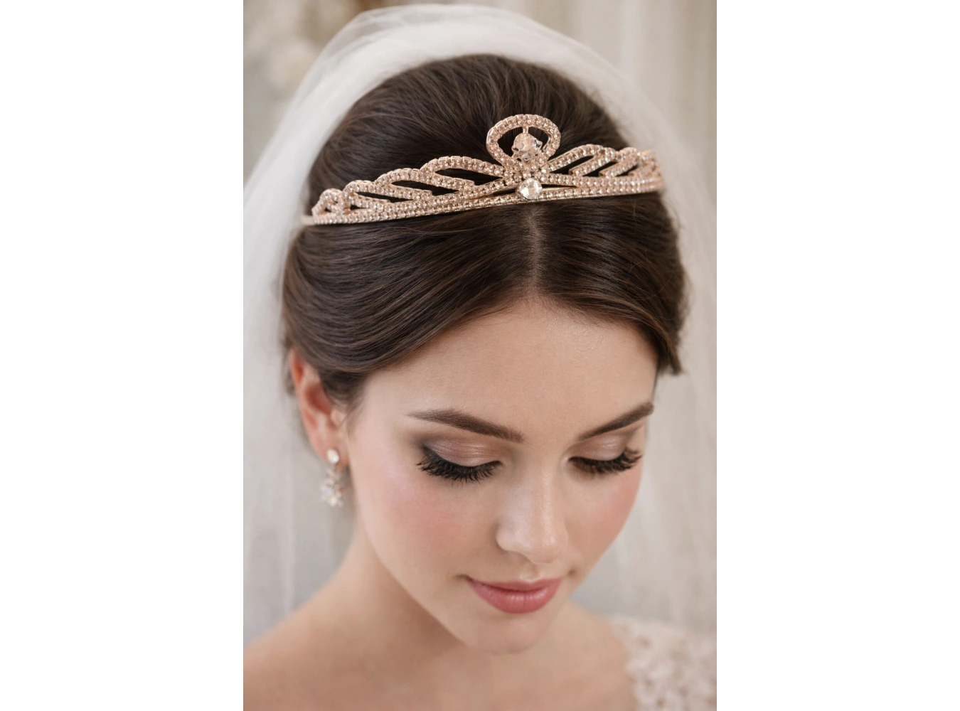 Zirkon Taşlı Gelin/Kına/Nişan/Söz Tasarım Taç