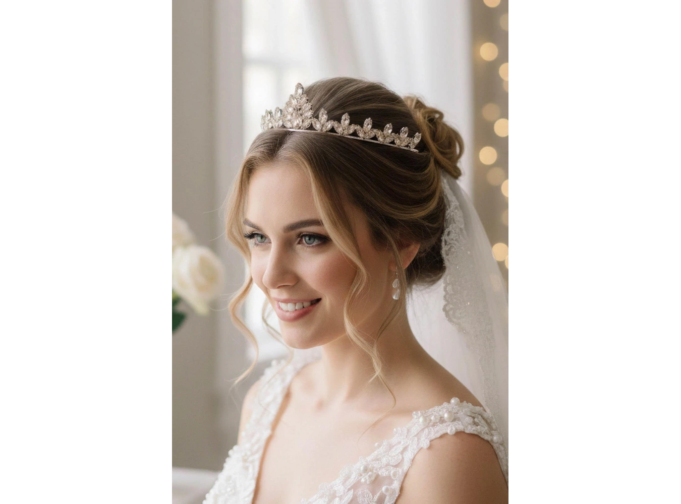 Zirkon Taşlı Gelin/Kına/Nişan/Söz Tasarım Taç