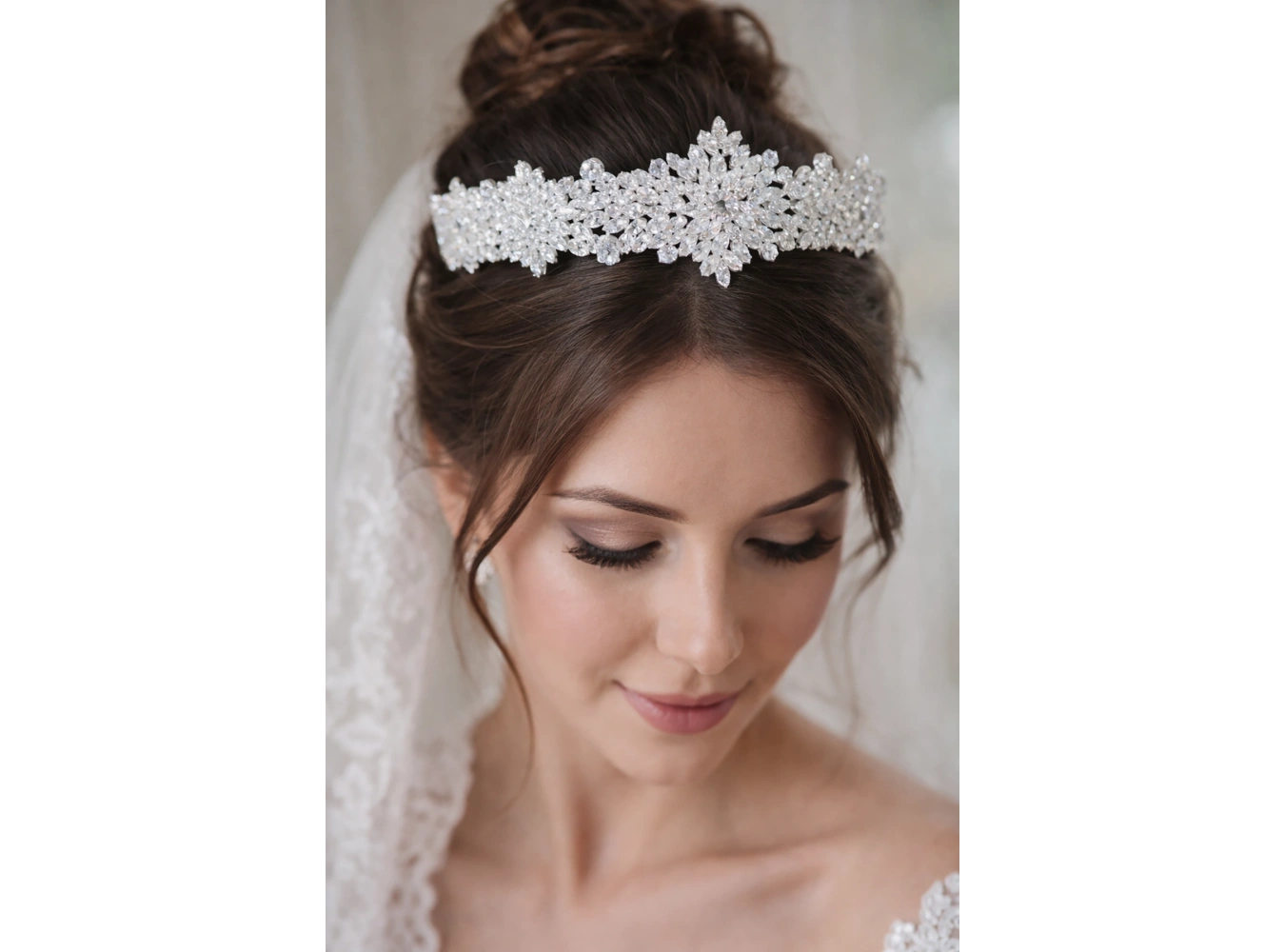 Zirkon Taşlı Gelin/Kına/Nişan/Söz Tasarım Taç