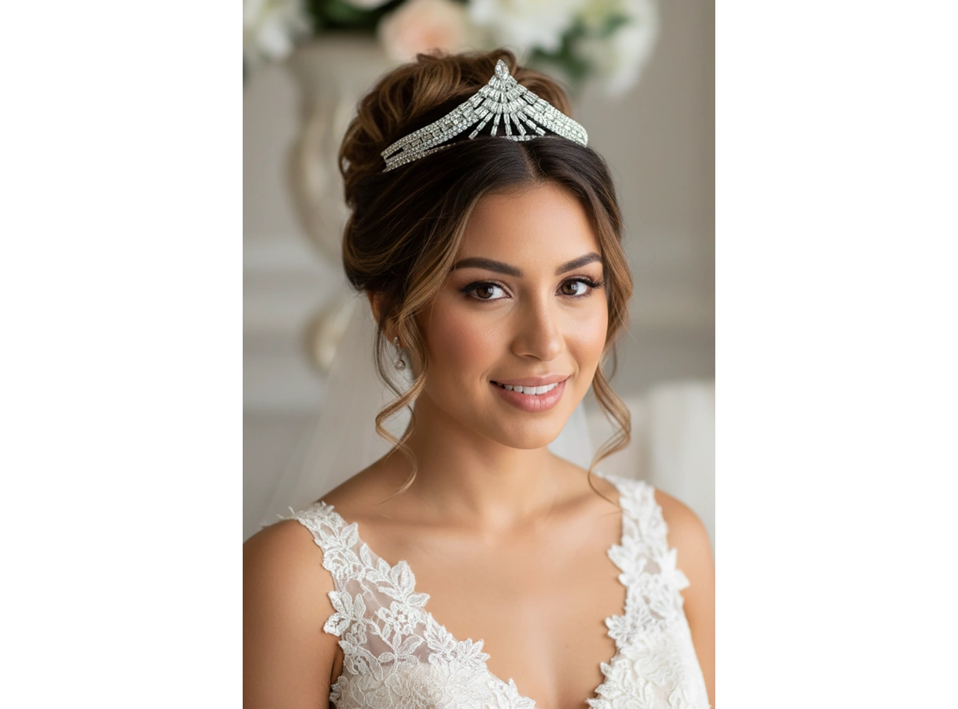 Zirkon Taşlı Gelin/Kına/Nişan/Söz Tasarım Taç