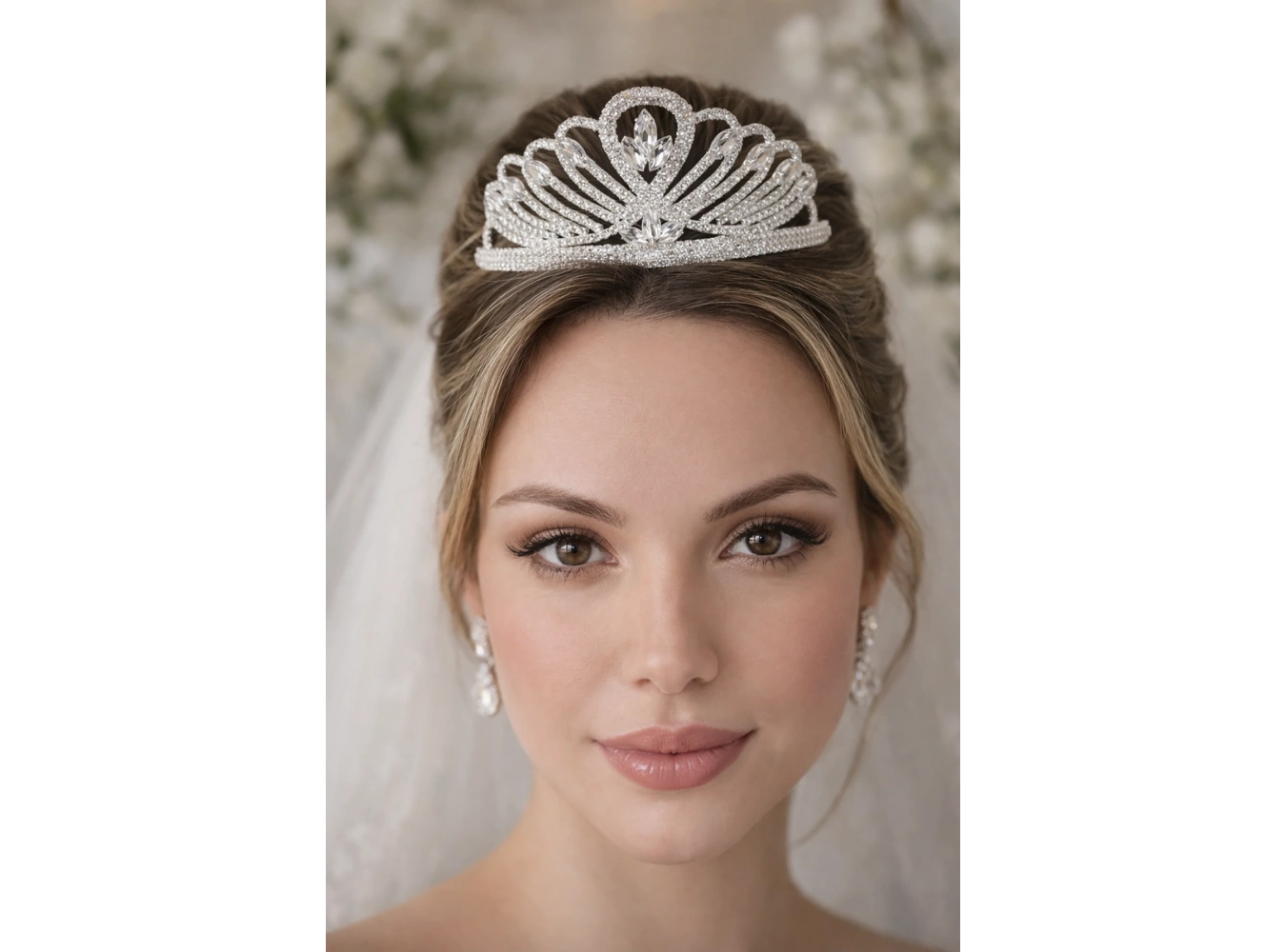 Zirkon Taşlı Gelin/Kına/Nişan/Söz Tasarım Taç