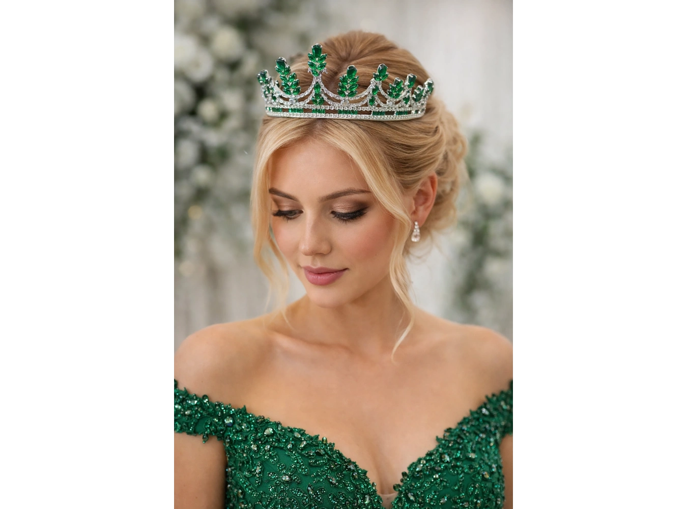 Zirkon Taşlı Gelin/Kına/Nişan/Söz Tasarım Taç