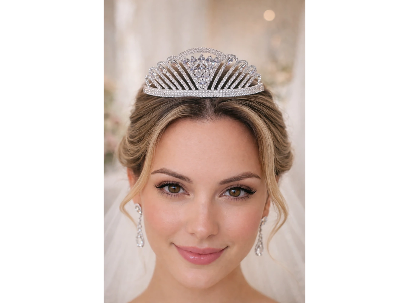 Zirkon Taşlı Gelin/Kına/Nişan/Söz Tasarım Taç