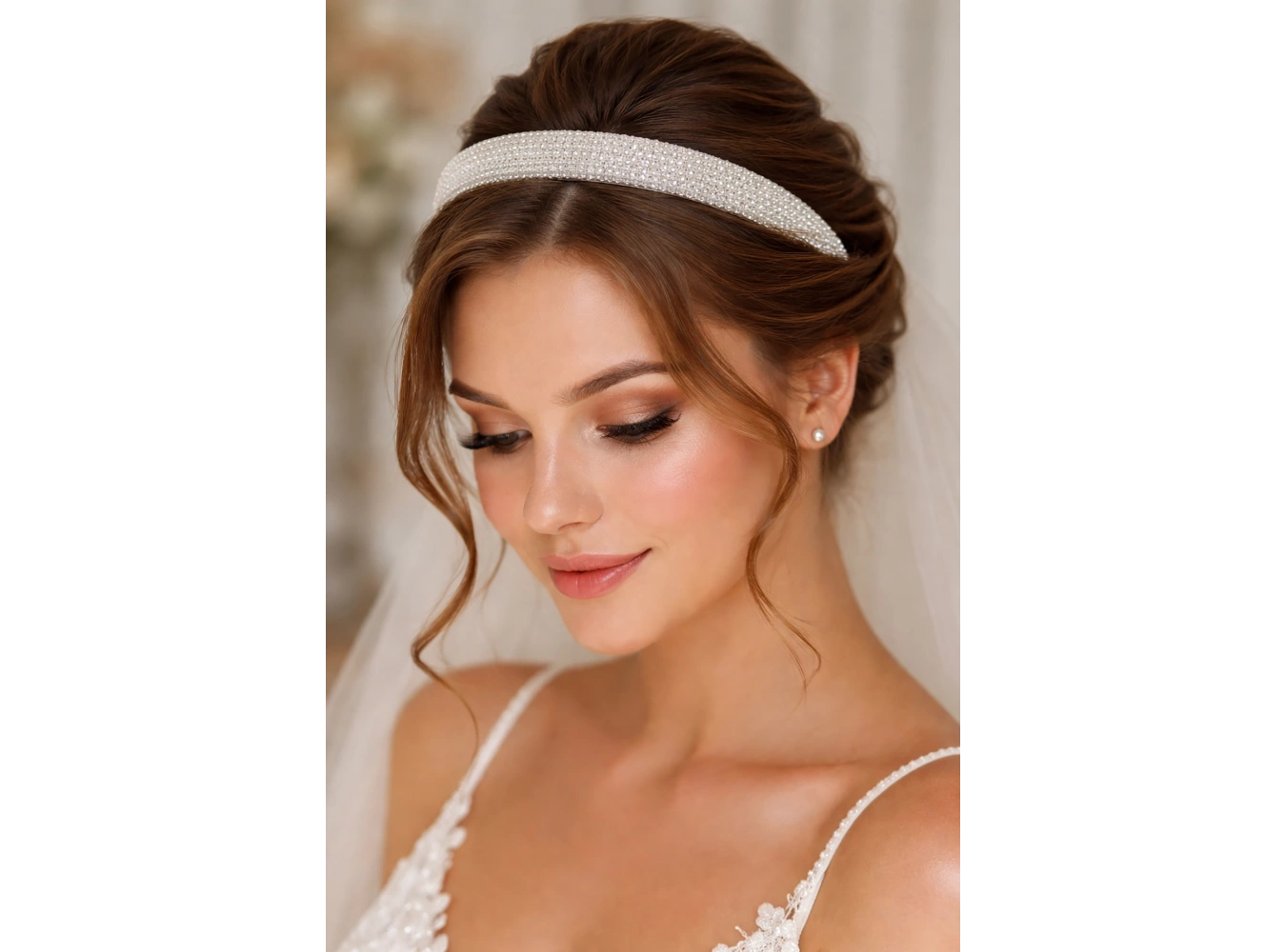 Zirkon Taşlı Gelin/Kına/Nişan/Söz Tasarım Taç