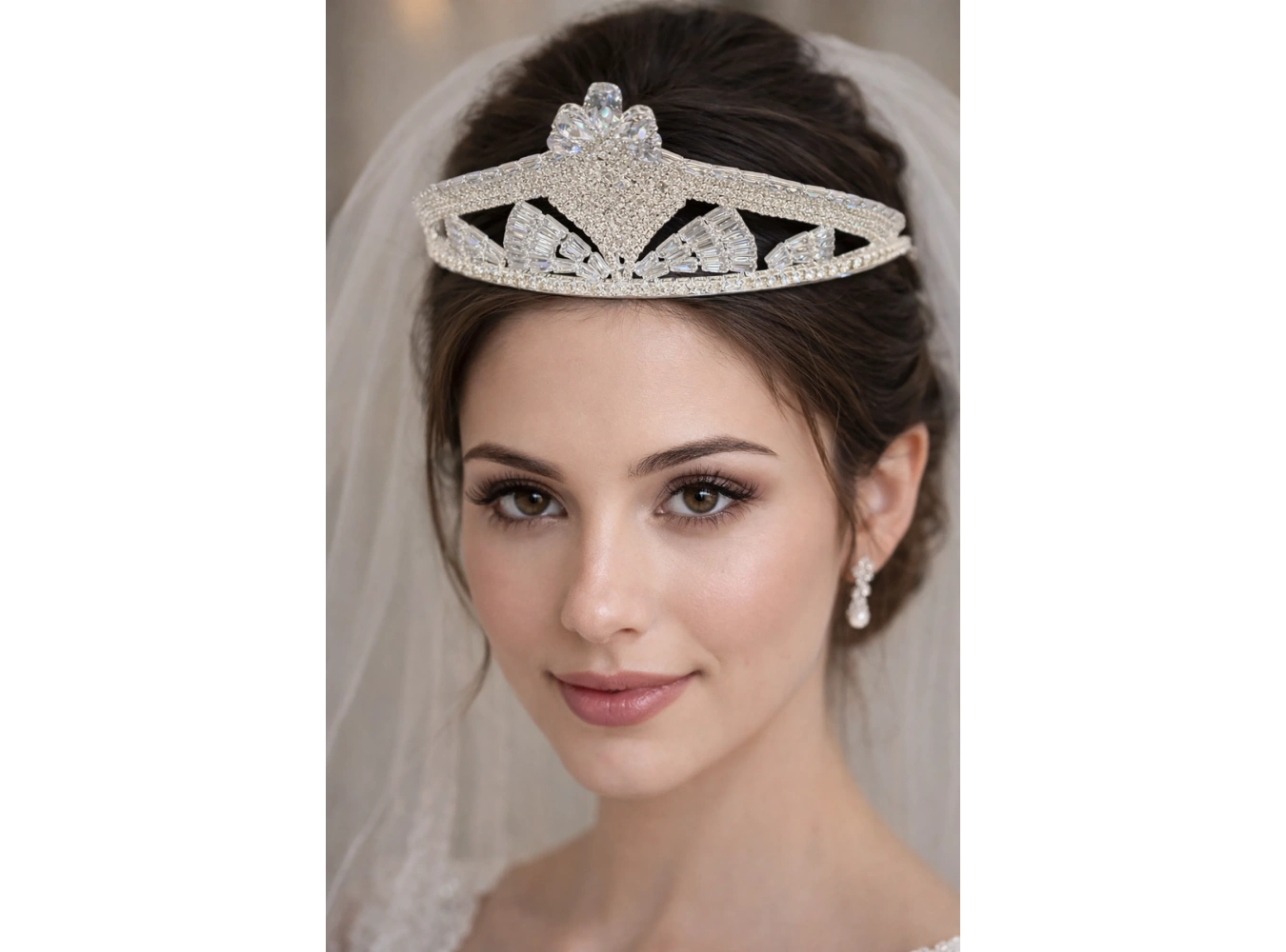 Zirkon Taşlı Gelin/Kına/Nişan/Söz Tasarım Taç