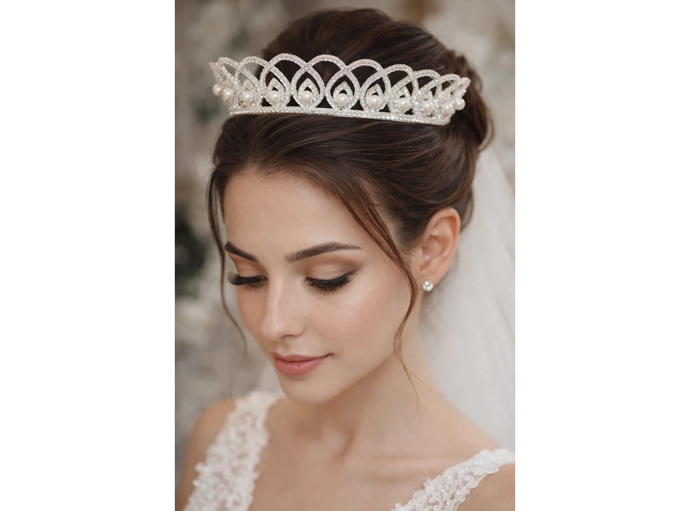 Zirkon Taşlı Gelin/Kına/Nişan/Söz Tasarım Taç