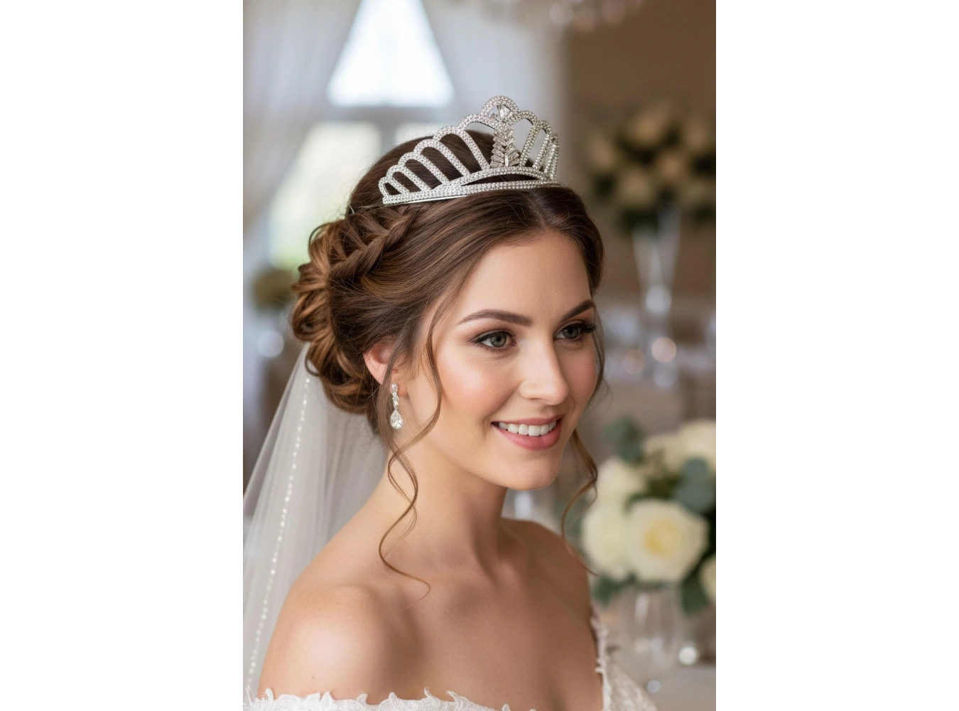 Zirkon Taşlı Gelin/Kına/Nişan/Söz Tasarım Taç