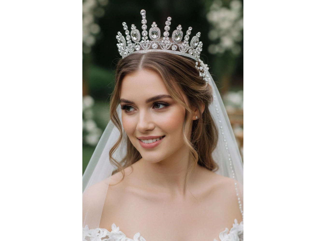 Zirkon Taşlı Gelin/Kına/Nişan/Söz Tasarım Taç