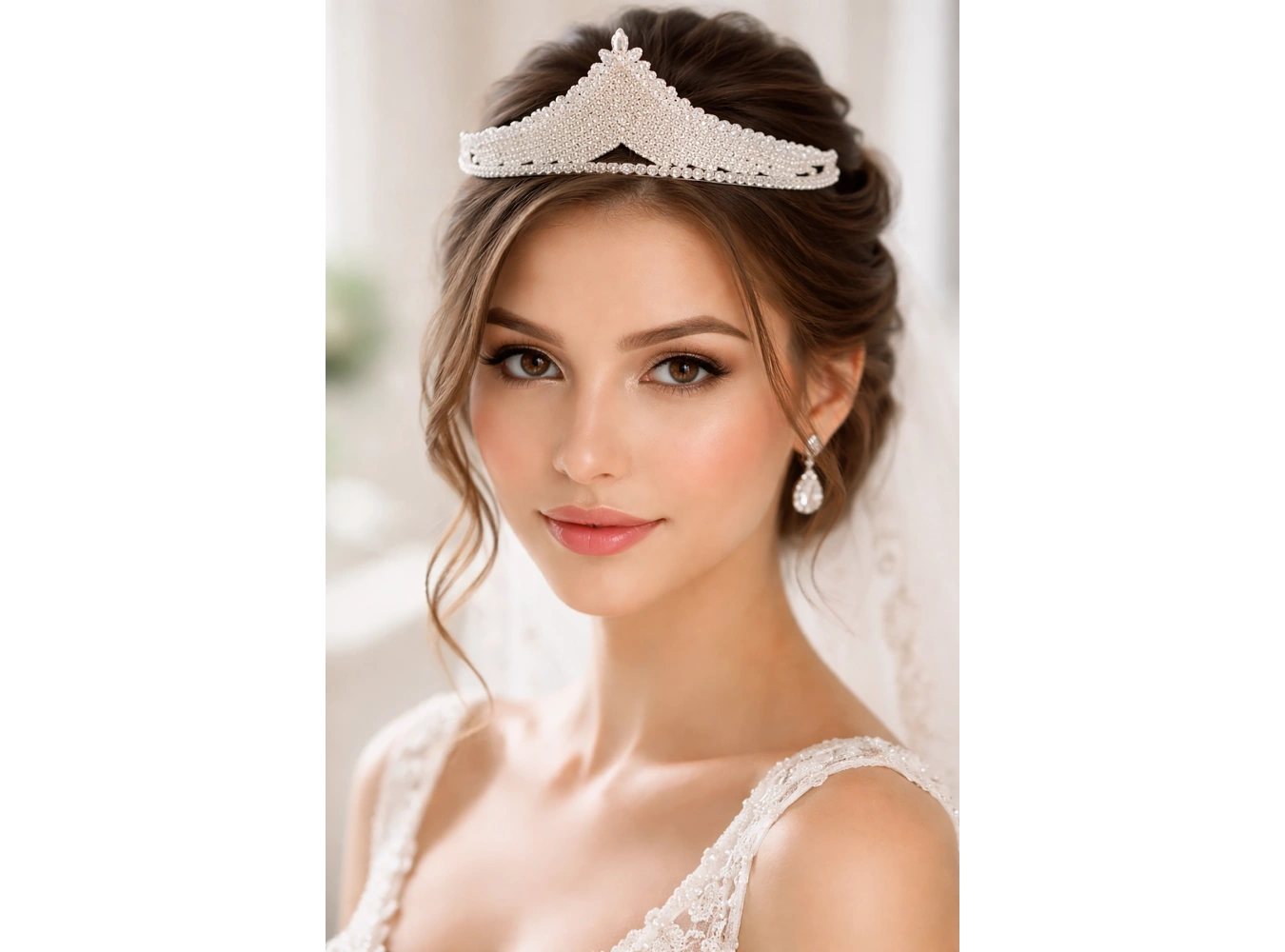 Zirkon Taşlı Gelin/Kına/Nişan/Söz Tasarım Taç