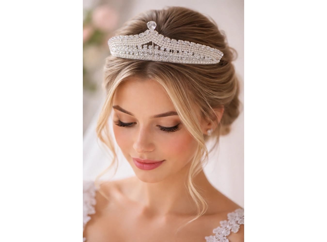 Zirkon Taşlı Gelin/Kına/Nişan/Söz Tasarım Taç