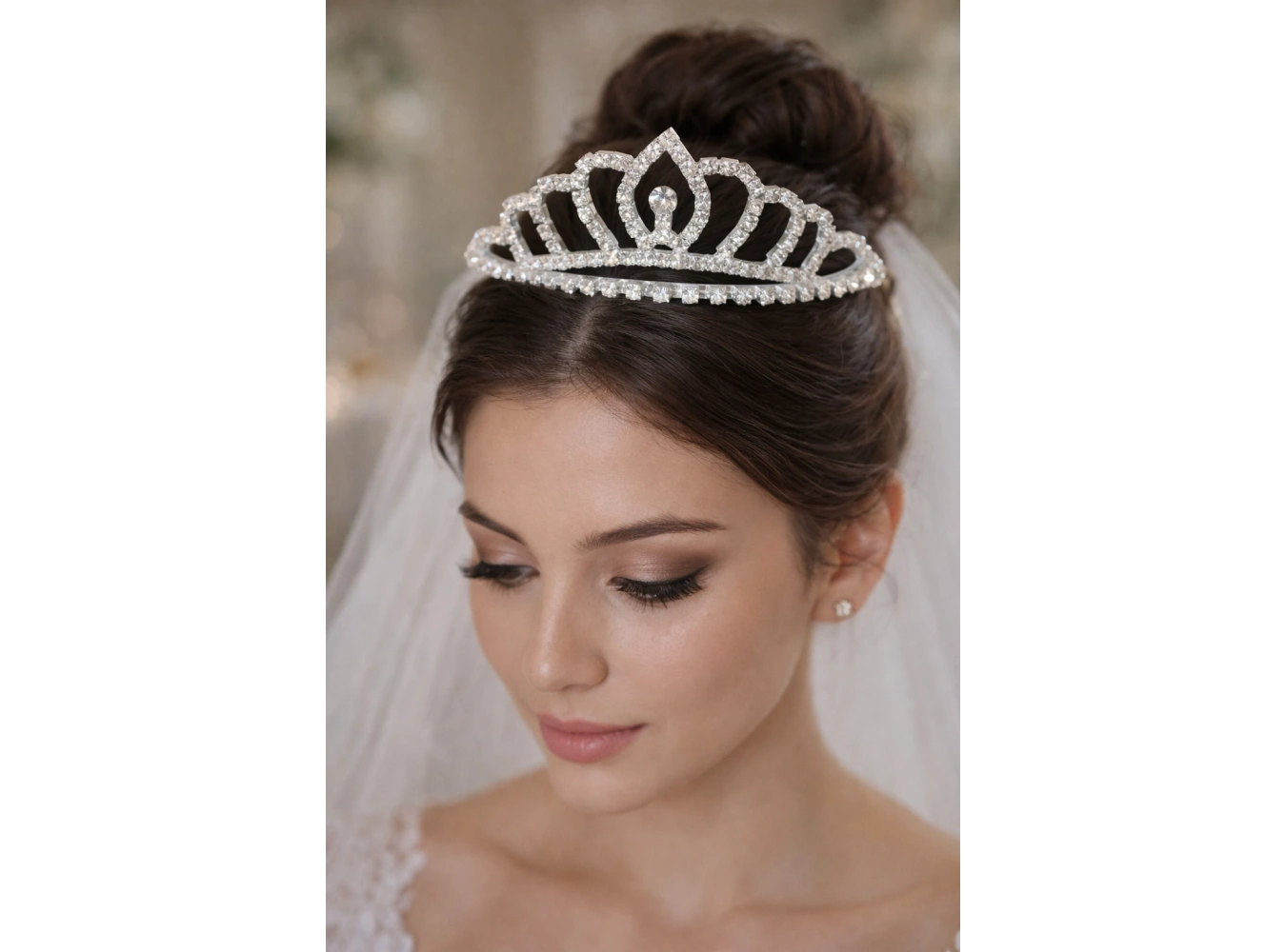 Zirkon Taşlı Gelin/Kına/Nişan/Söz Tasarım Taç