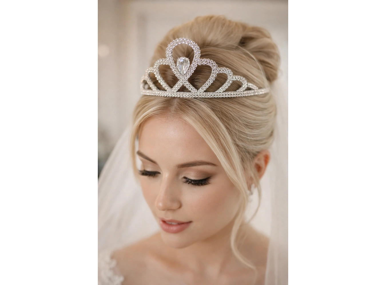 Zirkon Taşlı Gelin/Kına/Nişan/Söz Tasarım Taç