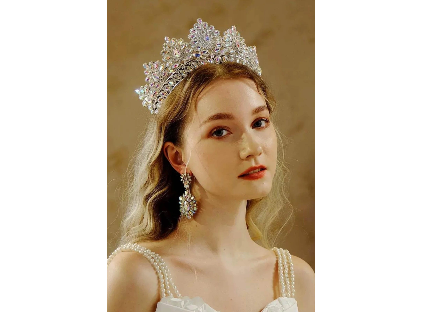 Zirkon Taşlı Gelin/Kına/Nişan/Söz Tasarım Taç