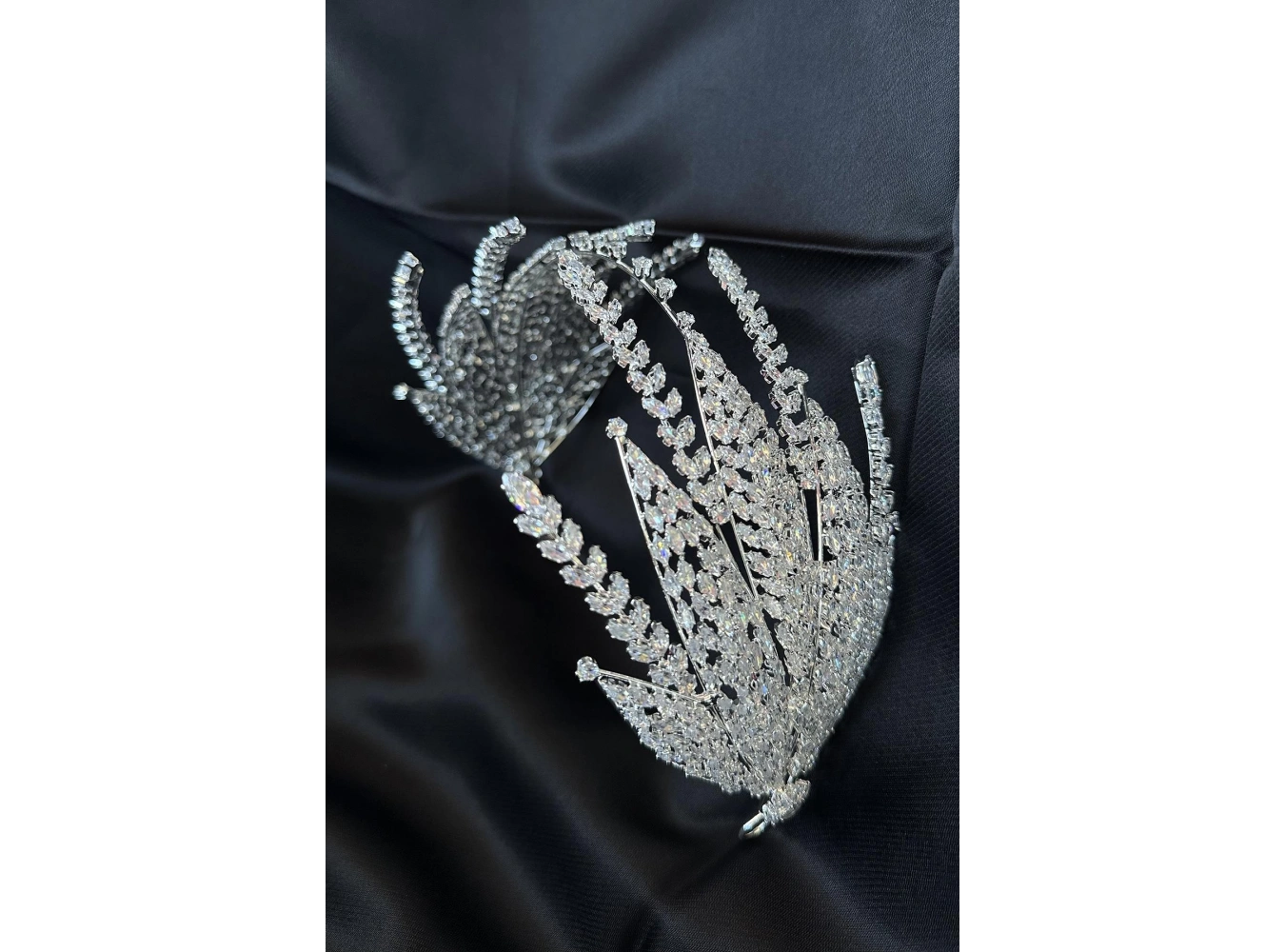 Zirkon Taşlı Gelin/Kına/Nişan/Söz Tasarım Taç