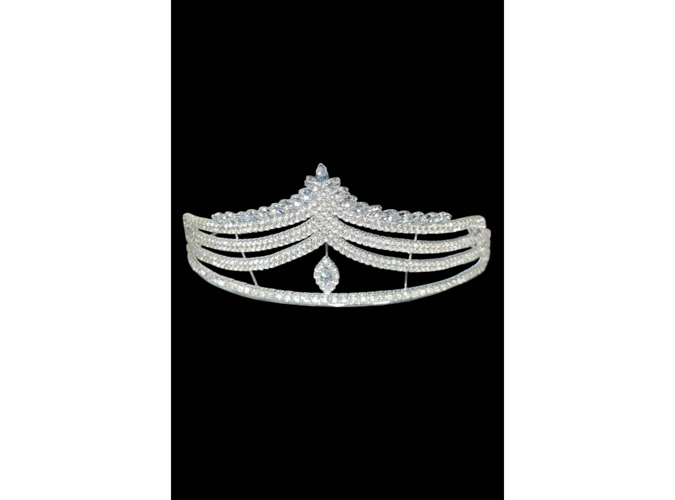 Zirkon Taşlı Gelin/Kına/Nişan/Söz Tasarım Taç