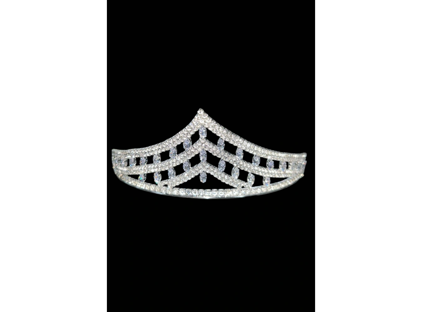 Zirkon Taşlı Gelin/Kına/Nişan/Söz Tasarım Taç