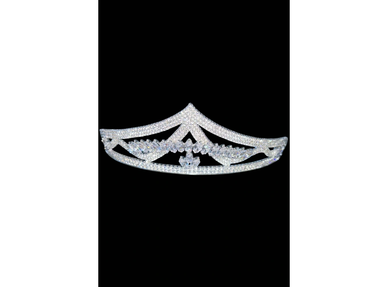 Zirkon Taşlı Gelin/Kına/Nişan/Söz Tasarım Taç