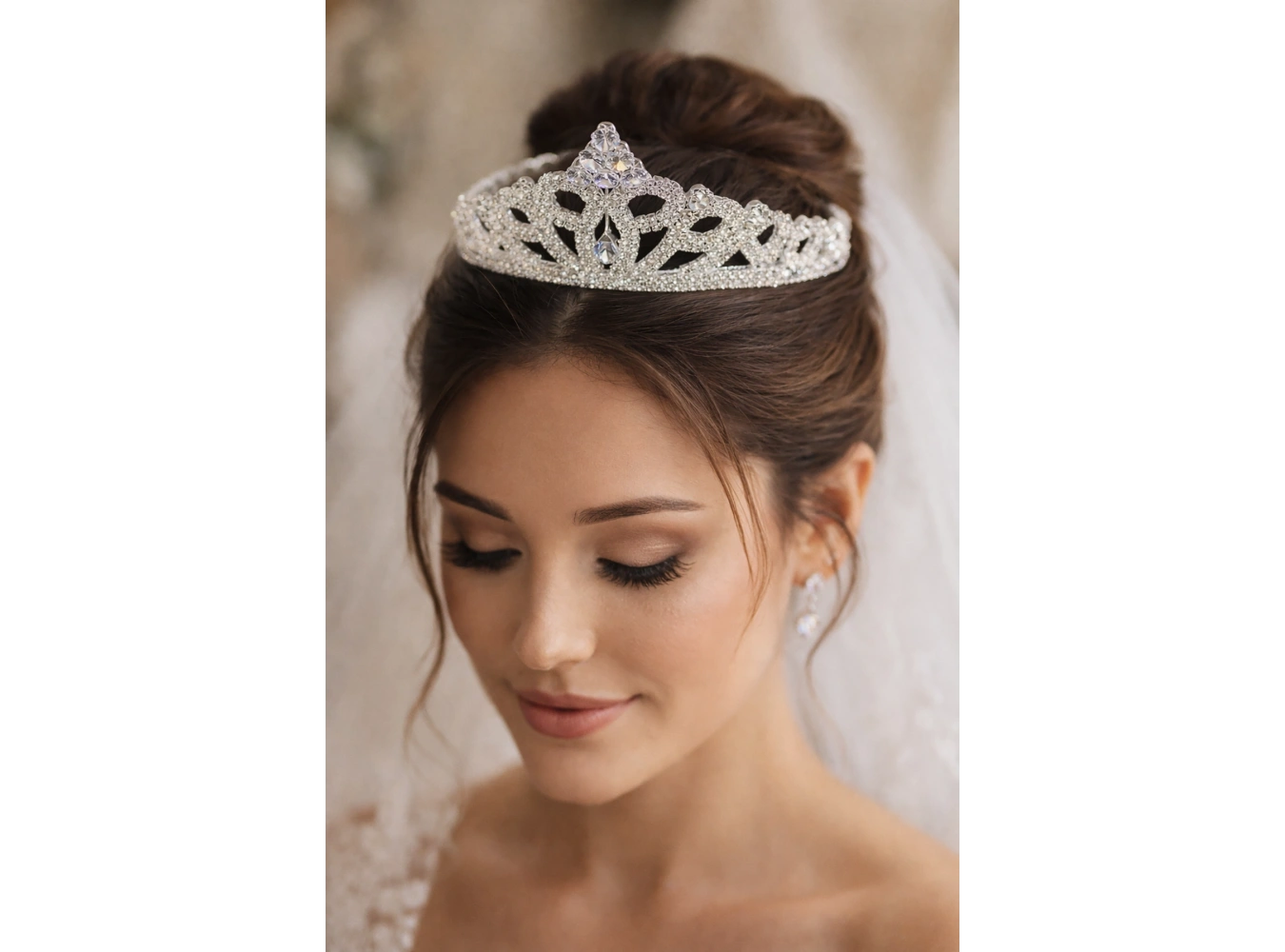 Zirkon Taşlı Gelin/Kına/Nişan/Söz Tasarım Taç