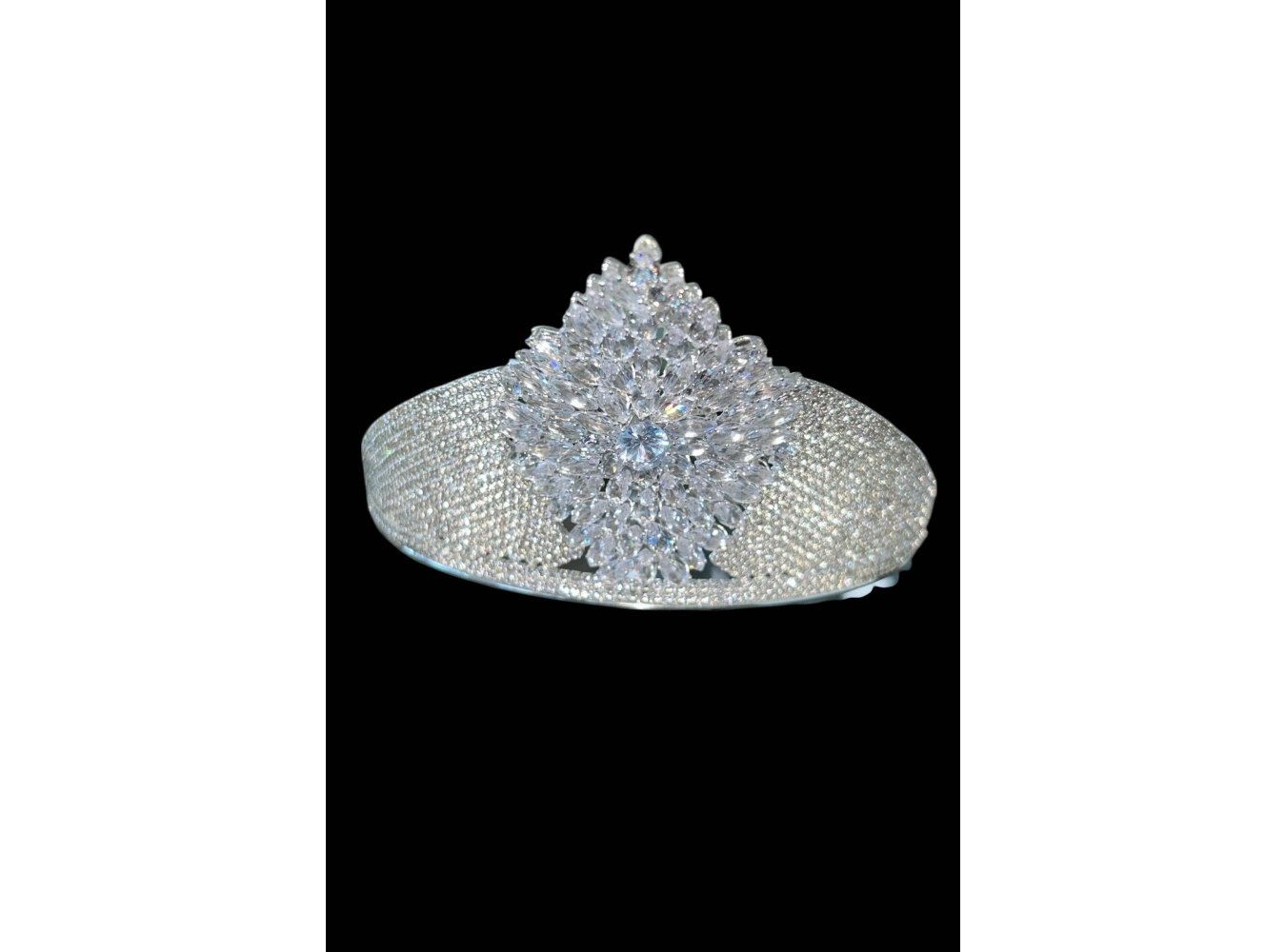 Zirkon Taşlı Gelin/Kına/Nişan/Söz Tasarım Taç