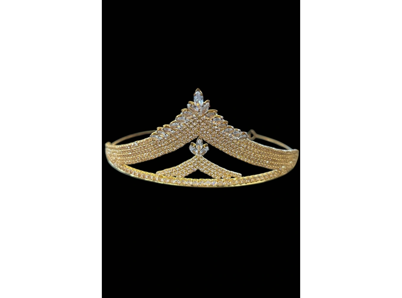 Zirkon Taşlı Gelin/Kına/Nişan/Söz Tasarım Taç