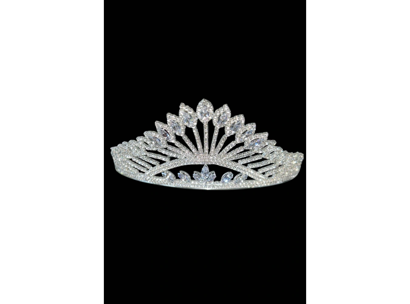 Zirkon Taşlı Gelin/Kına/Nişan/Söz Tasarım Taç