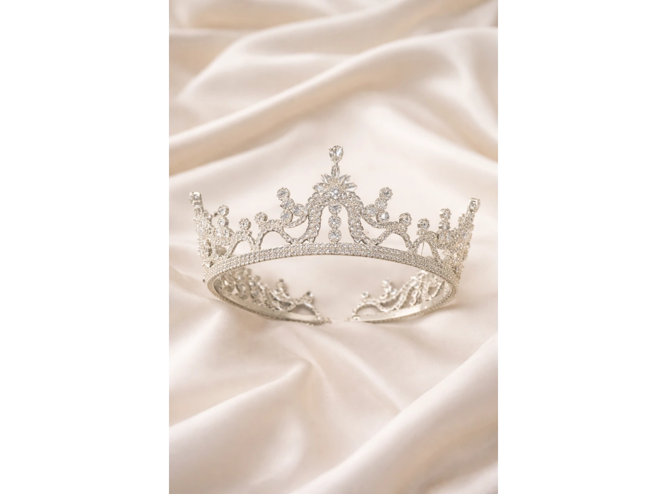 Zirkon Taşlı Gelin/Kına/Nişan/Söz Tasarım Taç