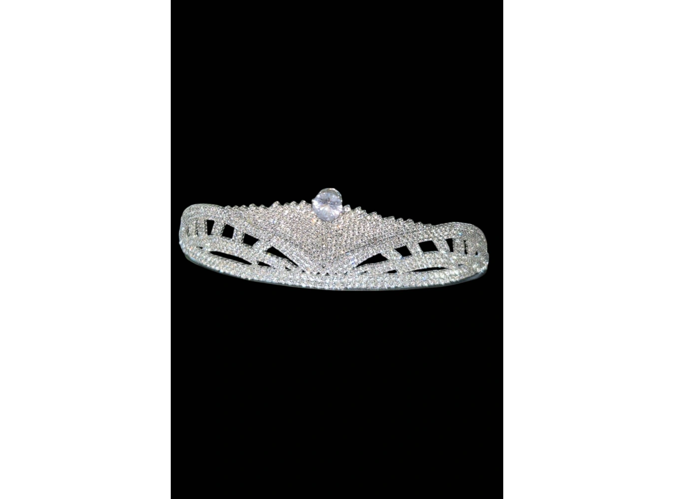 Zirkon Taşlı Gelin/Kına/Nişan/Söz Tasarım Taç