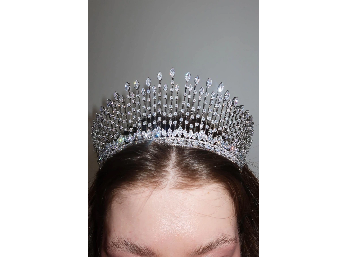 Zirkon Taşlı Gelin/Kına/Nişan/Söz Tasarım Taç